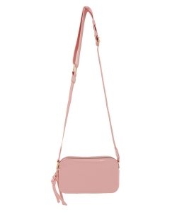 Solid Neon Rectangular Jelly Bag with Tassel 6470 PINK